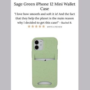 NWOT Pela Sage Green iPhone 12 Mini Wallet Case